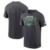 New York Jets Rewind Stack Essential T-Shirt - Charcoal T-shirts