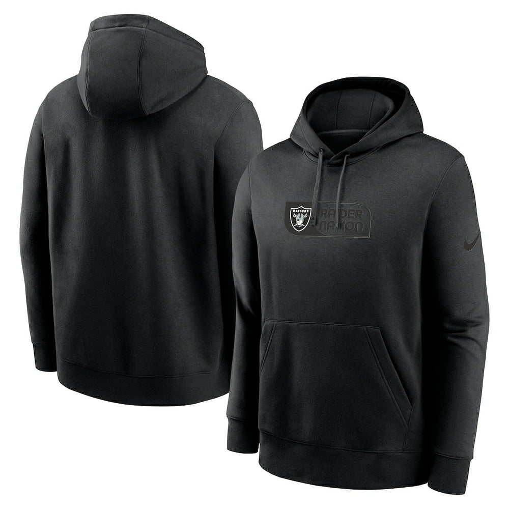 Las Vegas Raiders Edge Pack French Terry Club Pullover Hoodie - Black Hoodies