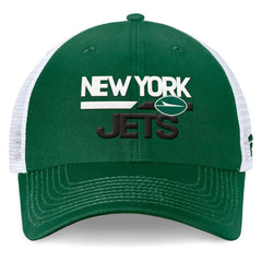 New York Jets Upper Trucker Adjustable Hat - Green/White Hats