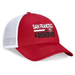 San Francisco 49ers Upper Trucker Adjustable Hat - Scarlet/White Hats