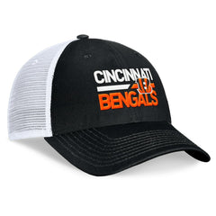 Cincinnati Bengals Upper Trucker Adjustable Hat - Black/White Hats