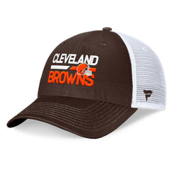 Cleveland Browns Upper Trucker Adjustable Hat - Brown/White Hats