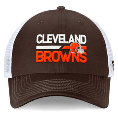 Cleveland Browns Upper Trucker Adjustable Hat - Brown/White Hats