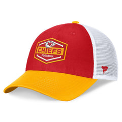 Kansas City Chiefs Bench Trucker Adjustable Hat - Red/Gold Hats