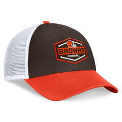 Cleveland Browns Bench Trucker Adjustable Hat - Brown/Orange Hats