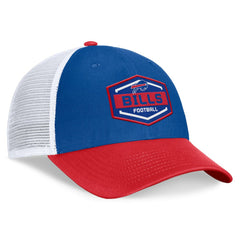 Buffalo Bills Bench Trucker Adjustable Hat - Royal/Red Hats