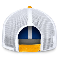 Los Angeles Rams Bench Trucker Adjustable Hat - Royal/Gold Hats