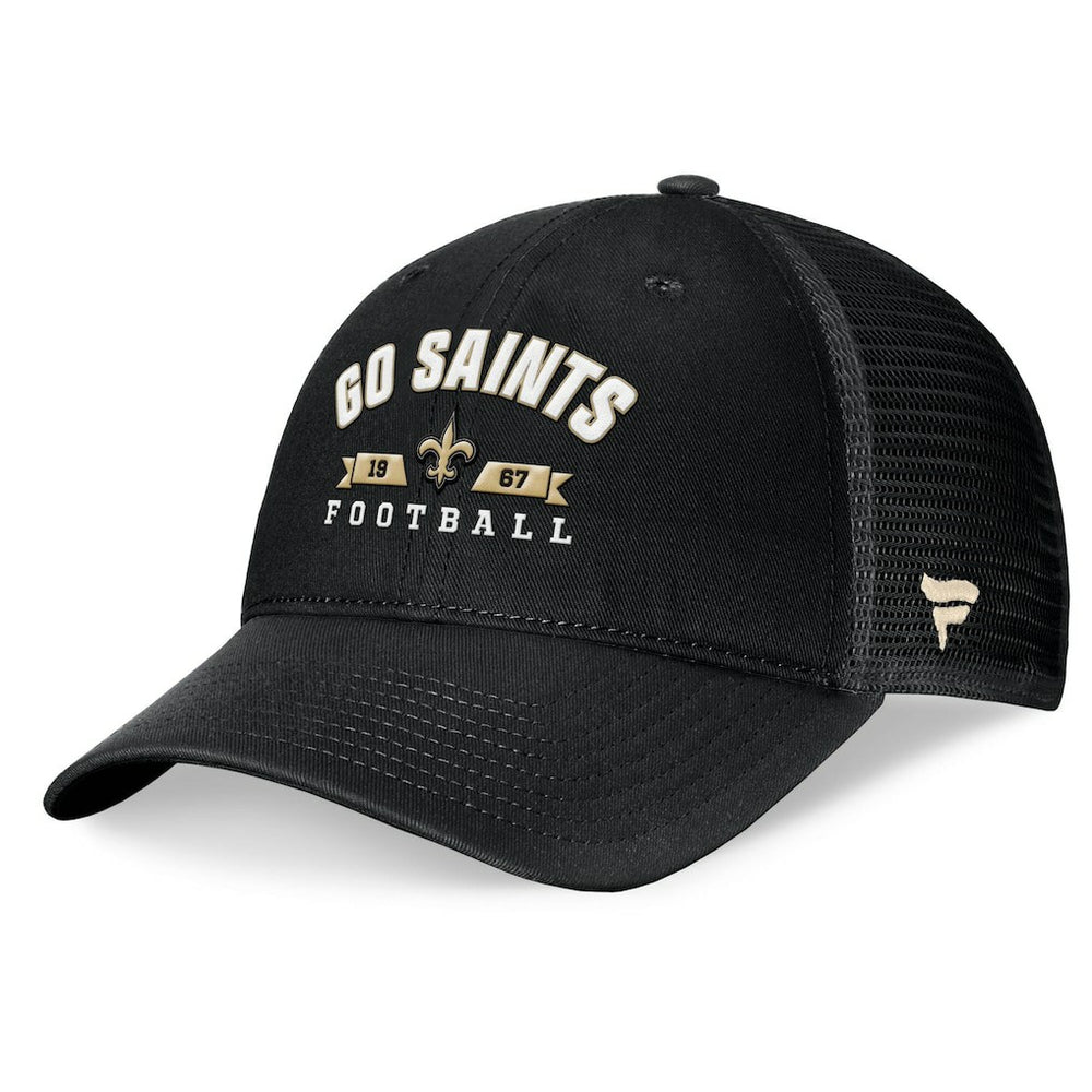 New Orleans Saints Timeout Trucker Adjustable Hat - Black Hats