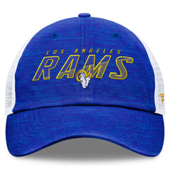 Los Angeles Rams Challenge Trucker Adjustable Hat - Heather Royal Hats