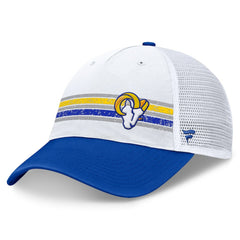 Los Angeles Rams Flawless Stripe Adjustable Hat - White/Royal Hats