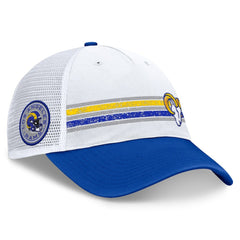 Los Angeles Rams Flawless Stripe Adjustable Hat - White/Royal Hats