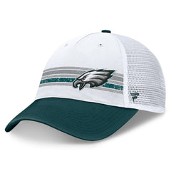 Philadelphia Eagles Flawless Stripe Adjustable Hat - White/Midnight Green Hats