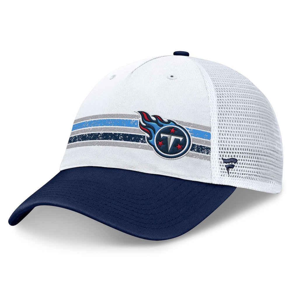 Tennessee Titans Flawless Stripe Adjustable Hat - White/Navy Hats
