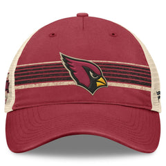 Arizona Cardinals Center Stripe Trucker Adjustable Hat - Cardinal/Natural Hats