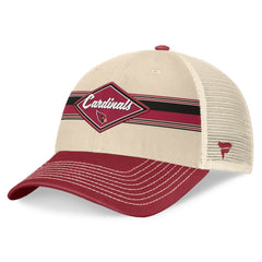 Arizona Cardinals Diamond Stripe Trucker Adjustable Hat - Natural/Cardinal Hats
