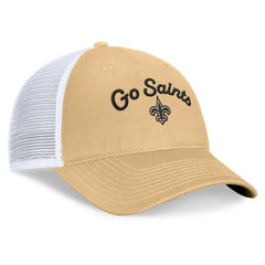 New Orleans Saints Women's Slogan Trucker Adjustable Hat - Gold Hats