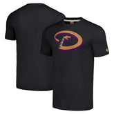 Arizona Diamondbacks Homage Hand-Drawn Logo Tri-Blend T-Shirt - Heather Charcoal T-shirts