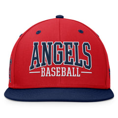 Los Angeles Angels Fanatics Fundamental Bold Snapback Hat - Red/Navy Hats