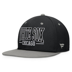 Chicago White Sox Fanatics Fundamental Bold Snapback Hat - Black/Gray Hats