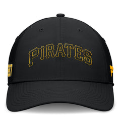 Pittsburgh Pirates Fanatics Fundamental Tag Flex Hat - Black Hats