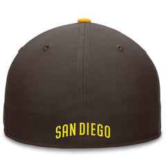 San Diego Padres Fanatics Fundamental Tri-Script Fitted Hat - Brown Hats