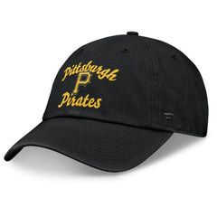 Pittsburgh Pirates Fanatics Women's Fundamental Script Logo Adjustable Hat - Black Hats