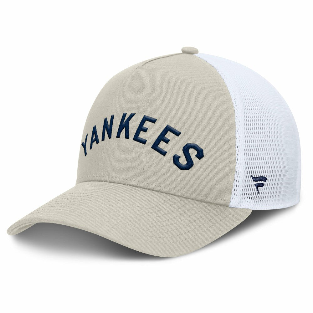New York Yankees Fanatics Heritage Light Khaki A-Frame Adjustable Hat - Khaki Hats