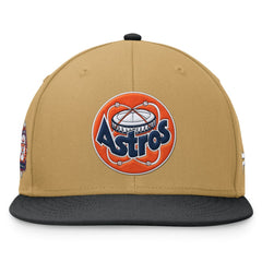 Houston Astros Fanatics Heritage Two-Tone Fitted Hat - Khaki/Black Hats