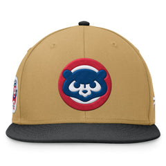 Chicago Cubs Fanatics Heritage Two-Tone Fitted Hat - Khaki/Black Hats