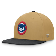 Chicago Cubs Fanatics Heritage Two-Tone Fitted Hat - Khaki/Black Hats
