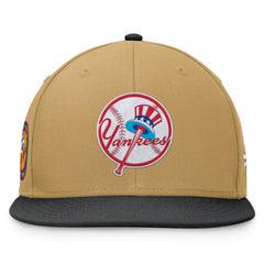 New York Yankees Fanatics Heritage Two-Tone Fitted Hat - Khaki/Black Hats