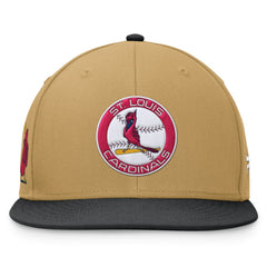St. Louis Cardinals Fanatics Heritage Two-Tone Fitted Hat - Khaki/Black Hats