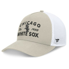 Chicago White Sox Fanatics A-Frame Trucker Adjustable Hat - Stone Hats