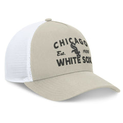 Chicago White Sox Fanatics A-Frame Trucker Adjustable Hat - Stone Hats