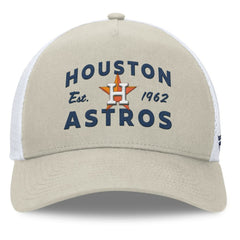 Houston Astros Fanatics A-Frame Trucker Adjustable Hat - Stone Hats
