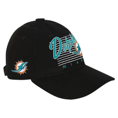 Miami Dolphins Youth Retro Wooly Adjustable Hat - Black Hats