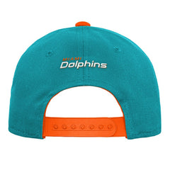 Miami Dolphins Youth Team Pre-Curved Adjustable Hat - Aqua Hats