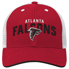 Atlanta Falcons Youth Core Lockup Trucker Adjustable Hat - Red Hats