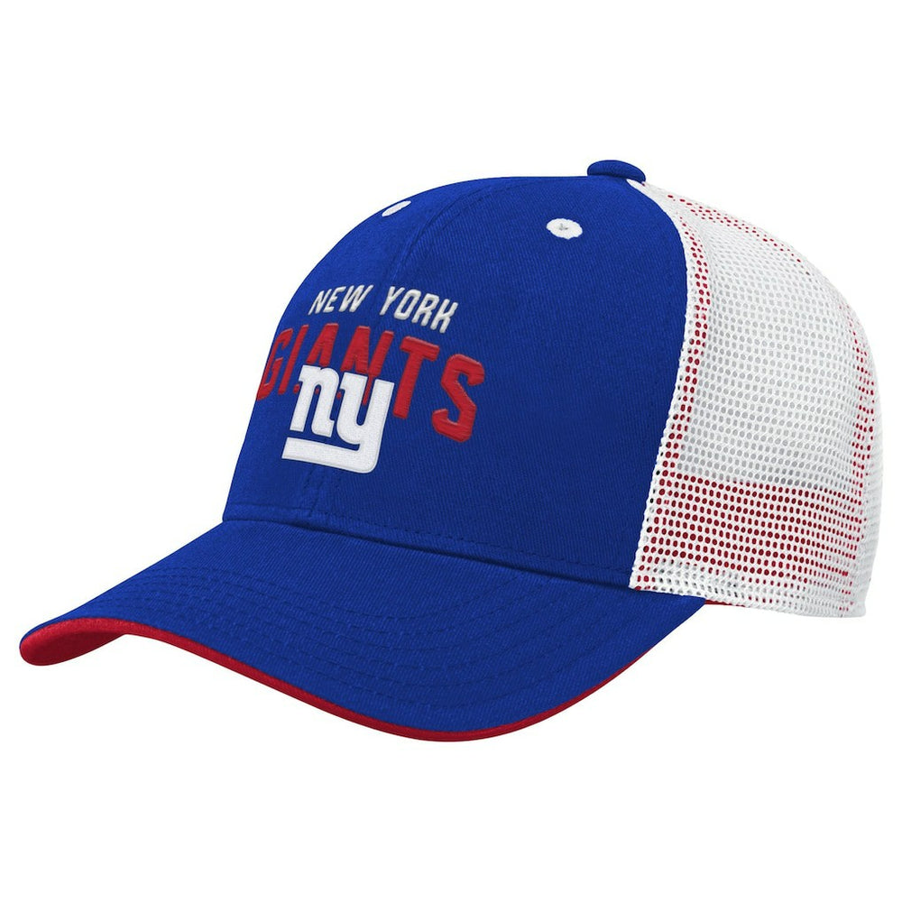 New York Giants Youth Core Lockup Trucker Adjustable Hat - Royal Hats