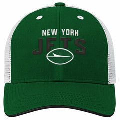 New York Jets Youth Core Lockup Trucker Adjustable Hat - Green Hats