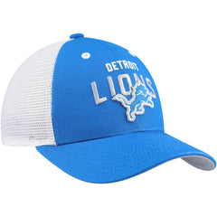 Detroit Lions Youth Core Lockup Trucker Adjustable Hat - Blue Hats