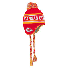 Kansas City Chiefs Youth Jacquard Tassel Knit Hat with Pom - Red Hats