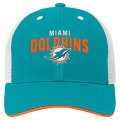 Miami Dolphins Preschool Core Lockup Trucker Adjustable hat - Aqua Hats