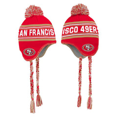 San Francisco 49ers Preschool Jacquard Tassel Knit Hat with Pom - Scarlet Hats