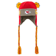 Kansas City Chiefs Youth Wordmark Ears Trooper Knit Hat - Red Hats