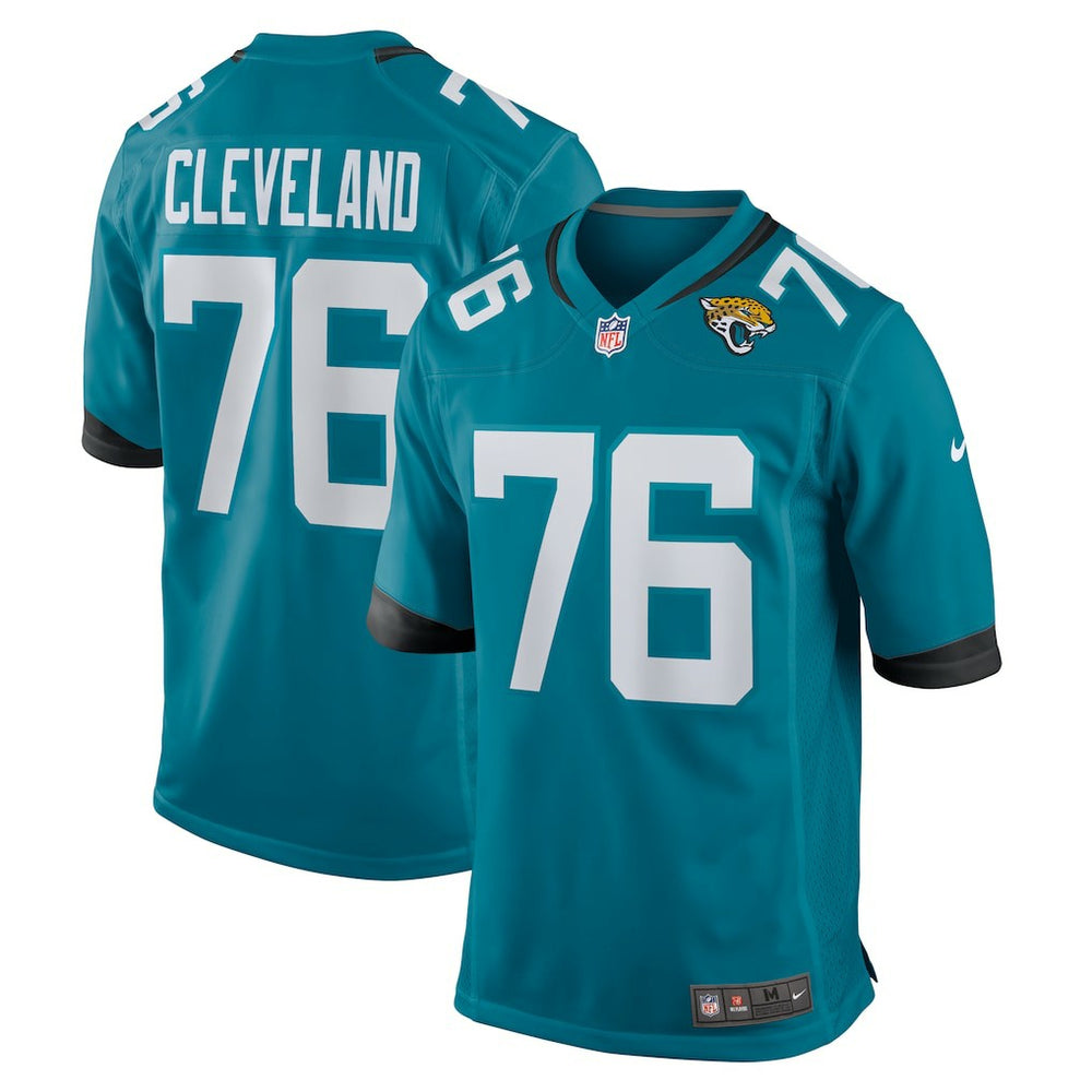 Ezra Cleveland Jacksonville Jaguars Game Jersey - Teal Jerseys