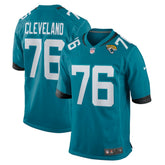 Ezra Cleveland Jacksonville Jaguars Game Jersey - Teal Jerseys