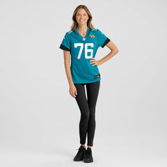 Ezra Cleveland Jacksonville Jaguars Women's Game Jersey - Teal Jerseys
