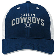 Dallas Cowboys Youth Core Lockup Trucker Adjustable Hat - Navy Hats