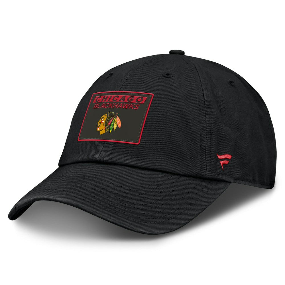 Chicago Blackhawks Fanatics Authentic Pro Prime Adjustable Hat - Black | US 200897521